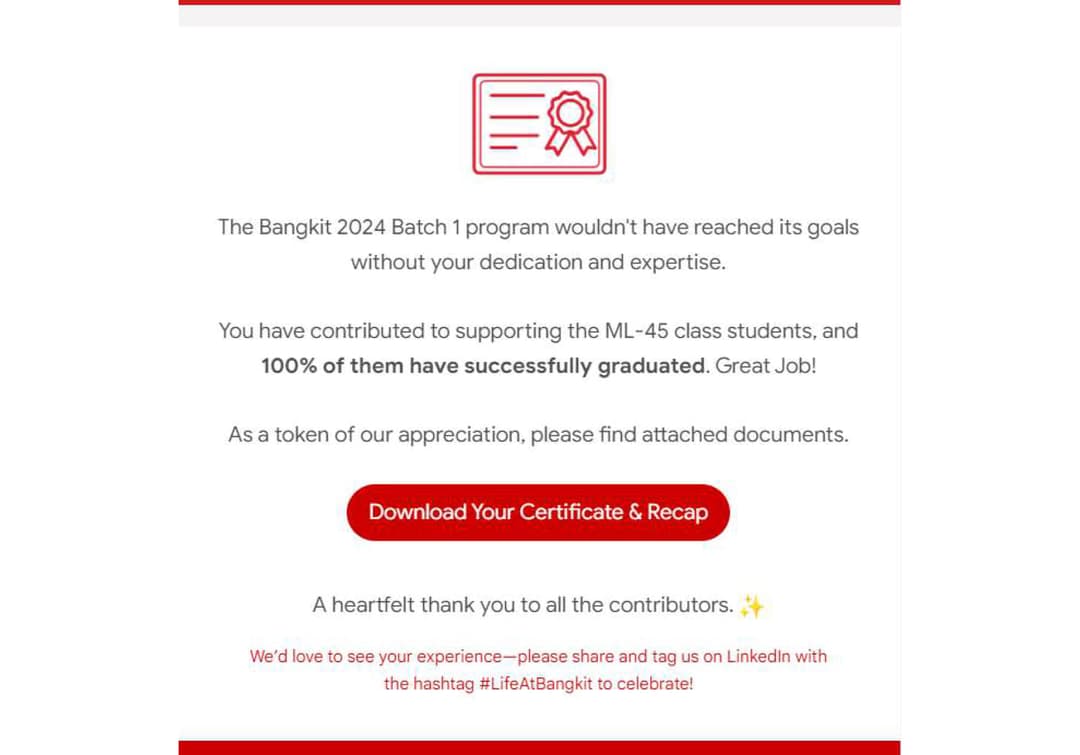 Mentoring a Machine Learning Class with 100% Graduation Rate