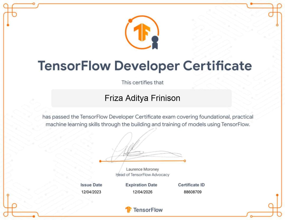 TensorFlow Developer Certificate